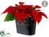 Silk Plants Direct Poinsettia - Red - Pack of 4