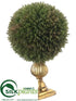 Silk Plants Direct Cedar Ball Topiary - Green Gold - Pack of 2