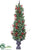 Laurel, Berry, Pine Cone Topiary - Red Green - Pack of 2