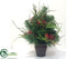 Silk Plants Direct Tree - Green Red - Pack of 4