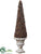 Pod, Bead Cone Topiary - Brown Silver - Pack of 1