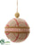 Ball Ornament - Red Beige - Pack of 6