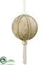 Silk Plants Direct Pearl Tassel Ball Ornament - Gold Pearl - Pack of 6