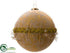 Silk Plants Direct Teardrop Rhinestone Linen Ball Ornament - Gold Clear - Pack of 6