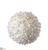 Silk Plants Direct Pearl Ball Ornament - White Pearl - Pack of 12