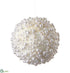Silk Plants Direct Pearl Ball Ornament - White Pearl - Pack of 12