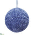 Silk Plants Direct Ball Ornament - Blue - Pack of 12