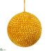 Silk Plants Direct Ball Ornament - Mustard - Pack of 12