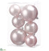 Silk Plants Direct Plastic Ball Ornament Assortment - Pink - Pack of 12