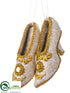 Silk Plants Direct Shoes Ornament - Beige Gold - Pack of 6