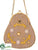 Jewel Purse Ornament - Gold Beige - Pack of 6