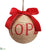 Hope Ball Ornament - Brown Red - Pack of 12