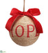 Silk Plants Direct Hope Ball Ornament - Brown Red - Pack of 12