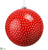 Plastic Dots Ball Ornament - Red White - Pack of 6