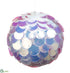 Silk Plants Direct Bangle Ball Ornament - Iridescent - Pack of 12