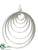 Glitter Ring Ornament - White - Pack of 24