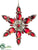 Glittered Rhinestone Star Ornament - Red - Pack of 6