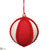 Felt Ball Ornament - Red Ivory - Pack of 4