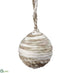 Silk Plants Direct Yarn Ball Ornament - Green White - Pack of 4