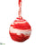 Yarn Ball Ornament - Red White - Pack of 4