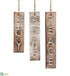Silk Plants Direct Joy, Hope, Peace Ornament - Brown Whitewashed - Pack of 4
