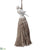 Bird Ornament With Tassel - Gray Beige - Pack of 4