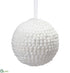 Silk Plants Direct Ball Ornament - White - Pack of 12