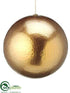 Silk Plants Direct Metallic Ball Ornament - Gold - Pack of 12