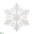 Snowflake Ornament - White - Pack of 8