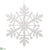 Snowflake Ornament - White - Pack of 8