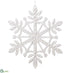 Silk Plants Direct Snowflake Ornament - White - Pack of 8