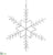 Glittered Snowflake Ornament - White - Pack of 12