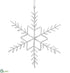 Silk Plants Direct Glittered Snowflake Ornament - White - Pack of 12
