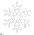 Silk Plants Direct Glittered Snowflake Ornament - White - Pack of 8