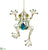 Rhinestone Frog Ornament - Peacock Gold - Pack of 12