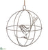 Silk Plants Direct Birdcage Ornament With Bird - Silver  - Pack of 8