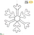 Silk Plants Direct Snowflake Ornament - Silver - Pack of 4