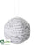 Vintage Ball Ornament - White - Pack of 6