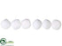 Silk Plants Direct Glittered Snow Ball Ornament - White - Pack of 4
