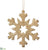 Snowflake Ornament - Gold - Pack of 6