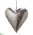 Heart Ornament - Silver Antique - Pack of 4