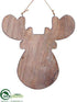Silk Plants Direct Moose Ornament - Gray - Pack of 12
