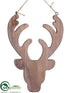 Silk Plants Direct Reindeer Ornament - Gray - Pack of 12
