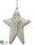 Star Santa Ornament - Beige Antique - Pack of 1