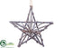 Silk Plants Direct Star Ornament - Natural - Pack of 2