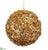 Sequin Ball Ornament - Gold - Pack of 8