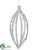 Finial Ornament - Clear White - Pack of 2