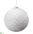 Beaded Ball Ornament - White - Pack of 8