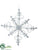 Snowflake Ornament - Clear Silver - Pack of 8