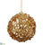 Sequin Ball Ornament - Gold - Pack of 24